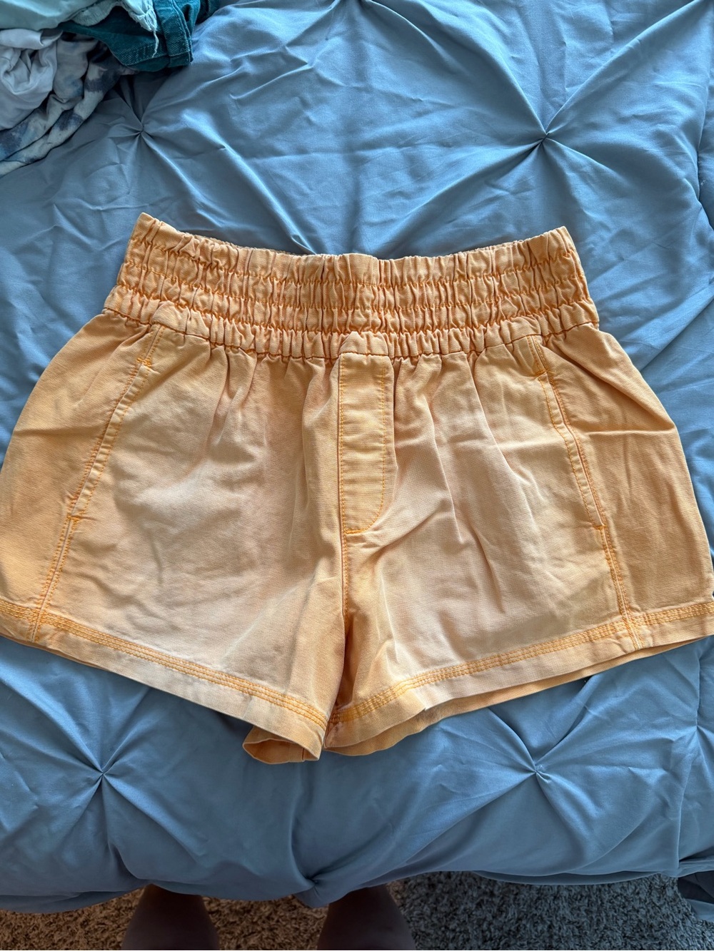 Aerie Babewatch High Waisted Pull On Short color is orange, size M new with tags